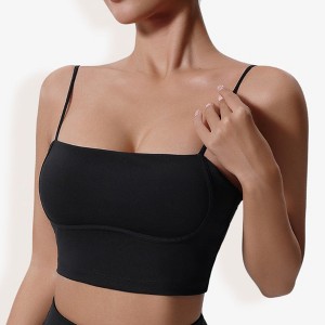 Anna-Kaci Active Women's Spaghetti Strap Crop Top with Seam Detailing and Stretch Fabric for a Comfortable Fit - 1 of 4
