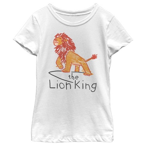 Disney Girls The Lion King Simba T-shirt Kids Official