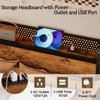 Full Size Bed Frame with Storage Headboard and LED Light, Platform Bed with Metal Slats, Noise Free Design, Easy Assembly - 4 of 4