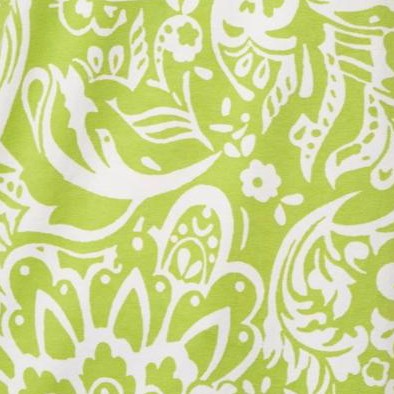dark lime scroll medallion