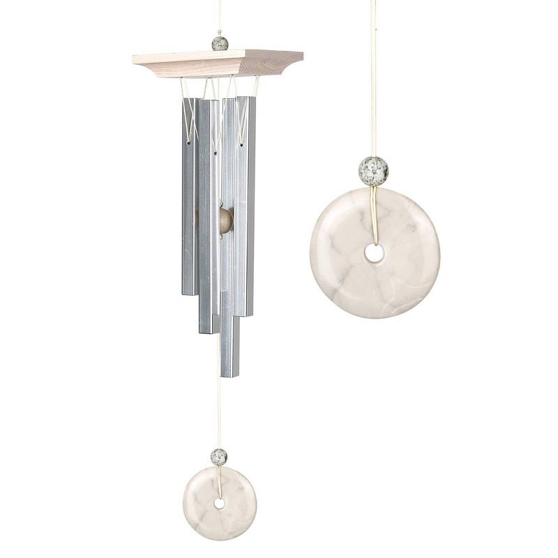 Woodstock Windchimes White Marble Chime Mini, Wind Chimes For Outside, Wind Chimes For Garden, Patio, and Outdoor Décor, 13"L, 4 of 11