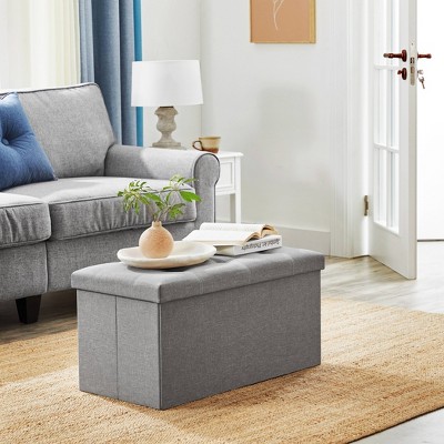 Folding Chest Storage Ottoman Dark Gray - SONGMICS