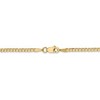Black Bow Jewelry 2.2mm 14k Yellow Gold Beveled Solid Curb Chain Necklace - 4 of 4