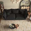 CAVINAS Modern Upholstered Loveseat Sofa, Deep Seat Couches with Multiple Large Soft Pillows, Convertible Deep Seat Chaise Longue, Cloud Couch Sofa - 3 of 4