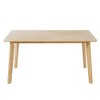 PAGED 59.8" Dining Table Rectangle Kitchen Table with Rubberwood Legs, Modern Living Room Table for 4/6 Person - 4 of 4
