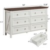 NicBex Wood White Dresser with Barn Door Style,Dressers Organizer for Bedroom,Living Room,Hallway,White - 3 of 4