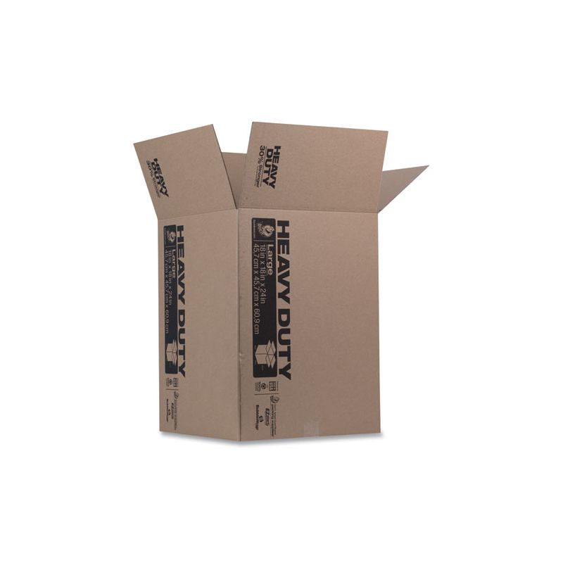 Duck Heavy-Duty Boxes, Regular Slotted Container (RSC), 18" x 18" x 24", Brown, 1 of 2