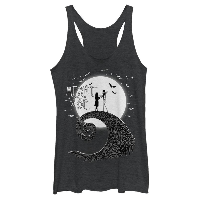 Women's The Nightmare Before Christmas Halloween Jack Skellington Sally Meant to Be Racerback Tank Top, 1 of 5