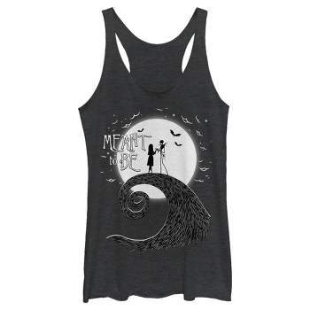 Women's The Nightmare Before Christmas Halloween Jack Skellington Sally Meant to Be Racerback Tank Top