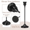 MOEPISY Black Candlestick Holders Set of 6, Weighted, Metal Taper Candle Stick Holders - 4 of 4