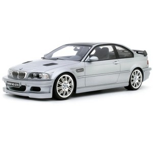 2001 BMW E46 M3 GTR Street Titan Silver Metallic 1/18 Model Car by