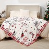 Lomsoe Christmas Throw Blanket Christmas Reindeer Blanket Ultra Soft Flannel Blankets Winter Warm Bed Blankets Xmas Holiday Decor. - 4 of 4