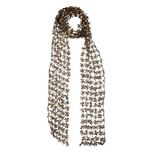 Unique Bargains Sequined Cut-Out Scarf 1 Pc - 1 of 4