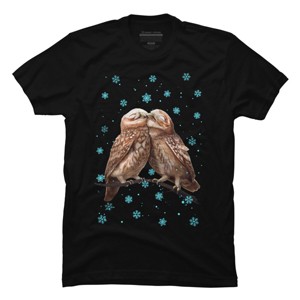 Men's Design By Humans Christmas owl By kodamorkovkart T-Shirt - 1 of 4