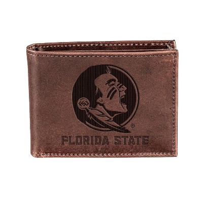 Evergreen Florida State University Crazy Horse Collection Bi-Fold Wallet