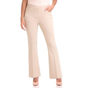 Rekucci Women's EcoCosy Comfort Butter Soft Pull-On 5 Pocket Pant with Flare Leg - 1 of 4