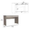 NicBex Contemporary Styles Gaming Desk Versatile Office Desk Writing Desk with 1 Drawer, 2 Shelves for Office, Study - 2 of 4
