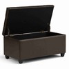 CAVINAS Faux Leather Storage Ottoman Bench,Upholstered Ottoman with Tufted Diamond Detail for Living Room,Bedroom - 2 of 4