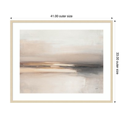 Svelte Natural Wood Framed Abstract Wall Art Print, 41 x 33
