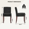 DOMETOUR Linen Upholstered Dining Chair Set of 2, Modern Armless Chair With Cushioned Seat for Living Room - 4 of 4