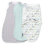 SwaddleMe by Ingenuity Comfort Pack Baby Elephant Baby Swaddle Wrap - S - 0-3 Months - 3pk