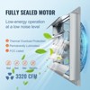 VEVOR 24'' Shutter Exhaust Fan, High-speed 3320 CFM, Aluminum Wall Mount Attic Fan with AC-motor, Ventilation and Cooling for Greenhouses, Silver - 4 of 4