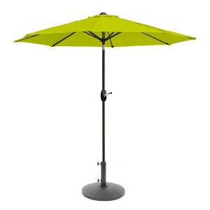 WestinTrends 9 Ft Outdoor Patio Market Table Umbrella with Round Resin Base - 1 of 4