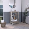 Vynxaria 4-Shelf Utility Storage Shelves Linen Cabinet, Light Gray Finish - 2 of 4