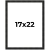 PosterPalooza | 17x22 Thin Barnwood Picture Frame, UV Acrylic, 2 Finishes - Grey and Black - 2 of 4