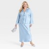 Women's Long Sleeve Satin Tie Blouse - A New Day™ - 3 of 3