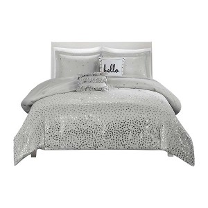Gracie Mills Rathmore Metallic Triangle Print Comforter Set - 1 of 4
