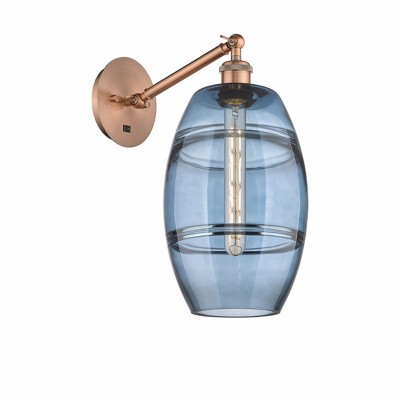 Vaz - 1 Light Arm Adjusts Up and Down Wall Sconce In Industrial Style-9.88 Inches Tall and 8 Inches Wide
