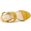 Allegra K Women's Slingback Platform Chunky High Heel Adjustable Buckle Strap Sandals - 4 of 4