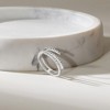 RS Pure by Ross-Simons 0.10 ct. t.w. Diamond Bypass Ring in Sterling Silver - 4 of 4