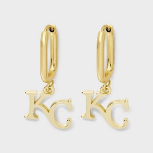 Bijoux Sport by Luv Aj MLB Gold Logo Huggie Earrings - 1 of 2