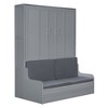 Whisen Queen Size Murphy Bed Wall Bed, Folded into a Cabinet with Cushion - 3 of 4