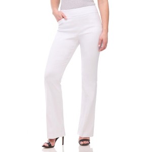 Rekkuna Women's Pull-On Bootcut Pants – Mid-Rise Stretch Career Pants with Real Front Pockets and Flattering Fit - 1 of 4