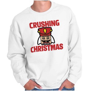 Crushing Christmas Nutcracker Pun Sweatshirt for Men or Women Brisco Brands - 1 of 4
