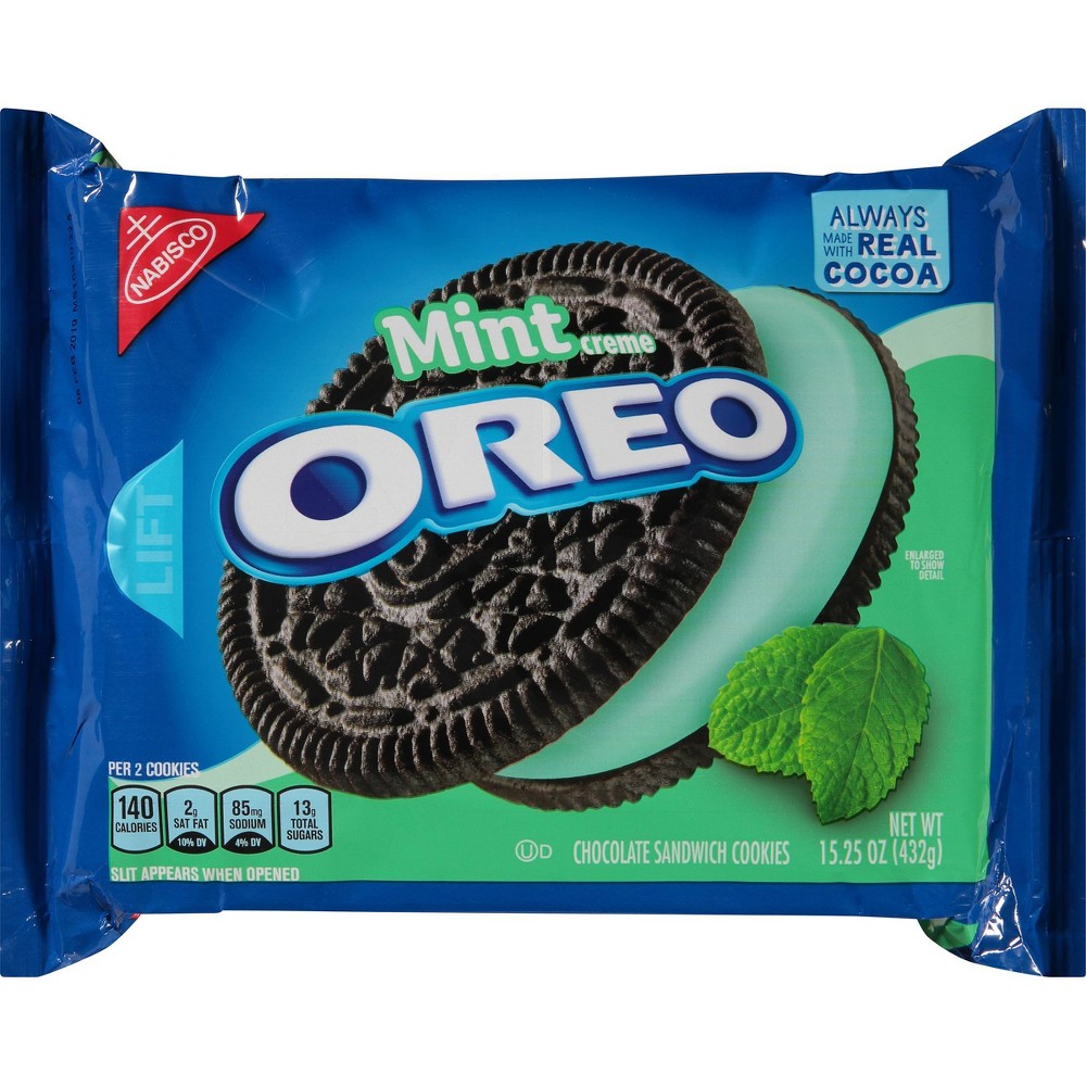 UPC 044000025427 product image for Oreo Mint Creme Chocolate Sandwich Cookies - 15.25oz | upcitemdb.com