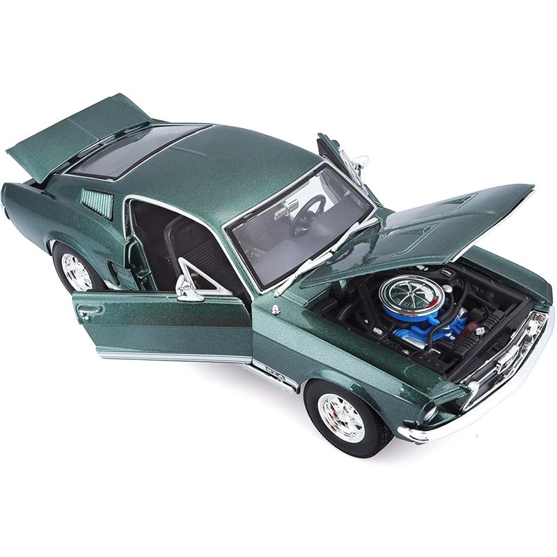 1967 Ford Mustang GTA Fastback Green Metallic with White Stripes 1/18 Diecast Model Car by Maisto, 2 of 7