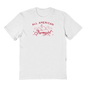 Rerun Island Men's All American Farmgirl Short Sleeve Graphic Cotton T-Shirt - 1 of 2