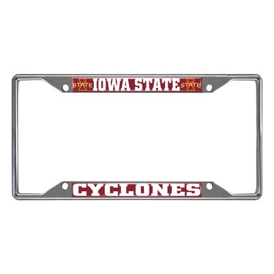 NCAA Iowa State Cyclones University Stainless Steel License Plate Frame