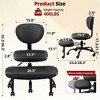 Cross Legged Office Chair with Wheels, Meditation Chair, ADHD Desk Chair for Adults, Adjustable Height Yoga Office Chair, Wide Criss Cross Chair - 2 of 4