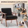 Mid-Century Modern Armchair, Accent Lounge Chair with Solid Wood Frame and Extra-Thick Backrest for Living Room – Cuddlewood - 3 of 4