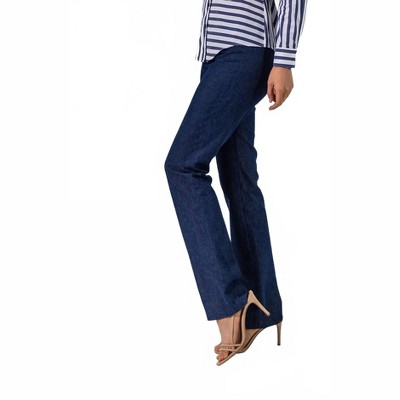 Women's Hepburn Straight Slim Pants - Coco Indigo