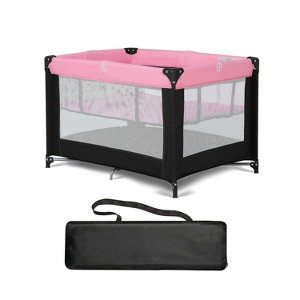 MYKKO Portable Playard with Bassinet in Pink, Packable and Easy Setup Baby Playard, Lightweight and Portable Playard - 1 of 4
