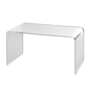 VEVOR Acrylic Coffee Table, C-Shaped Clear Acrylic End Table, 16.3 inch high Transparent Acrylic Side Table, for Coffee, Drink, Food, Snack - 1 of 4
