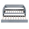 NicBex Twin Size Upholstered Daybed Sofa Bed with Trundle Bed,Wood Slat Support - 4 of 4