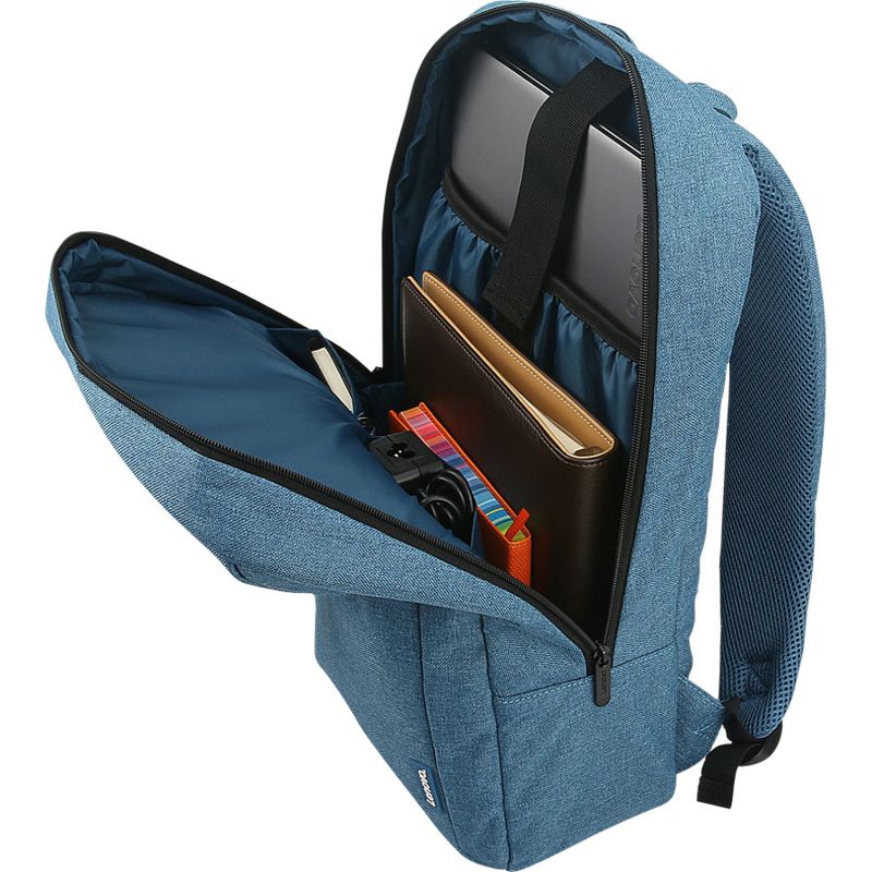 Lenovo B210 Carrying Case (Backpack) for 15.6" Notebook - Blue - Water Resistant Interior - Polyester Body - Shoulder Strap, Handle, 4 of 5