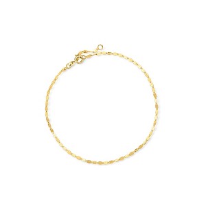 Pure Collection by Ross-Simons Italian 2.1mm 14kt Yellow Gold Lumachina-Chain Anklet Size 9 - 1 of 4